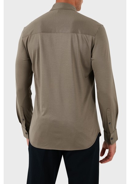 Logolu Pamuklu Regular Fit Klasik Yaka Gömlek Erkek Gömlek EM003055 AF10761 U6189 fiyatları