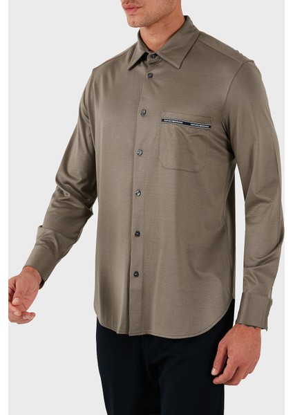 Logolu Pamuklu Regular Fit Klasik Yaka Gömlek Erkek Gömlek EM003055 AF10761 U6189 modelleri