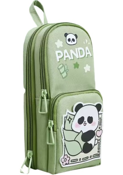 Panda Baskılı Kalem Çantası Yeşil Kalem Kutu fiyatları