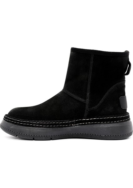 Kadın Siyah Süet Deri Teddy Bot 25WFD130410 fiyatları