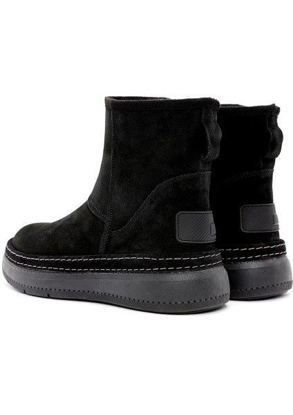Kadın Siyah Süet Deri Teddy Bot 25WFD130410