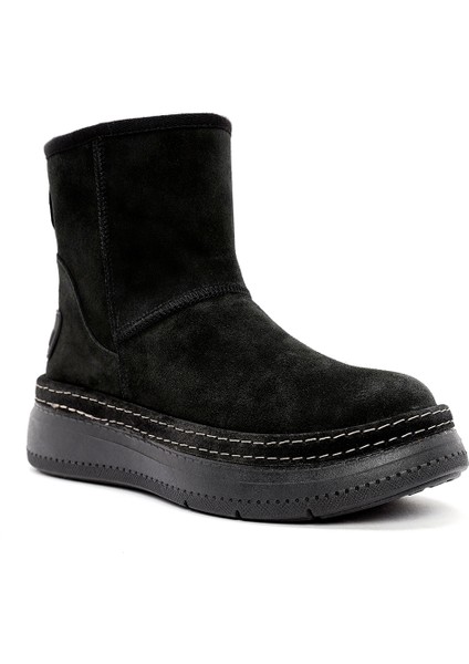 Kadın Siyah Süet Deri Teddy Bot 25WFD130410