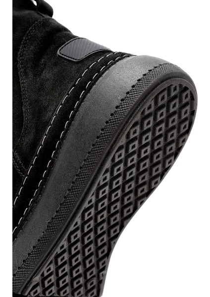 Kadın Siyah Süet Deri Teddy Bot 25WFD130410