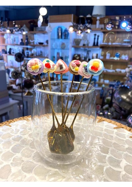 Altın Kek Desen1 6'lı Kahve/çay Kaşık