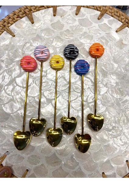 Altın Donut Desen 6'lı Kahve/çay Kaşık fiyatları