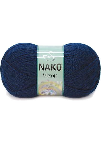 5 Adet Vizon Premium Akrilik El Örgü İpi Yünü Renk No : 148 Lacivert fiyatları