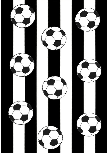 Dijital Baskılı Kaymaz Taban Siyah Beyaz Taraftar Çocuk Oyun Halısı fiyatları