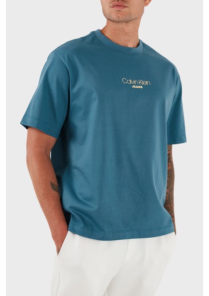 Pamuklu Relaxed Fit Bisiklet Yaka Logolu T Shirt LV04RC851GCCY Erkek T Shirt LV04RC851G Ccy fırsatları