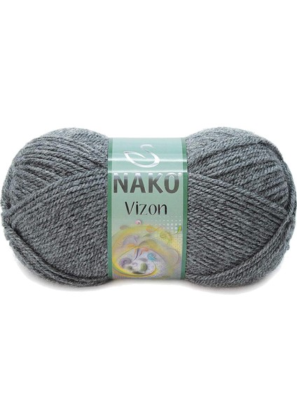 5 Adet Vizon Premium Akrilik El Örgü İpi Yünü Renk No : 193 Loş Gri fiyatları