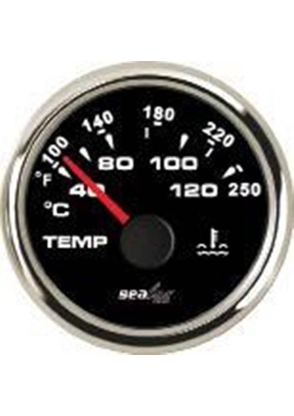 Hararet Göstergesi Sealux Ø52MM Siyah 12/24V