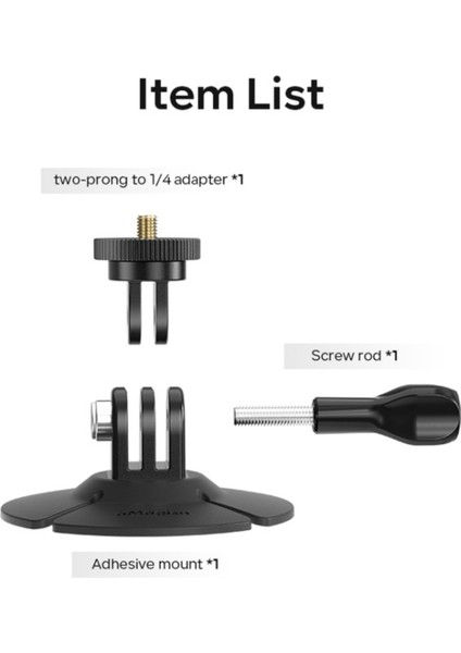 INSTA360 Gopro djı Uyumlu Yapışkanlı Montaj Aparatı Amagisn modelleri