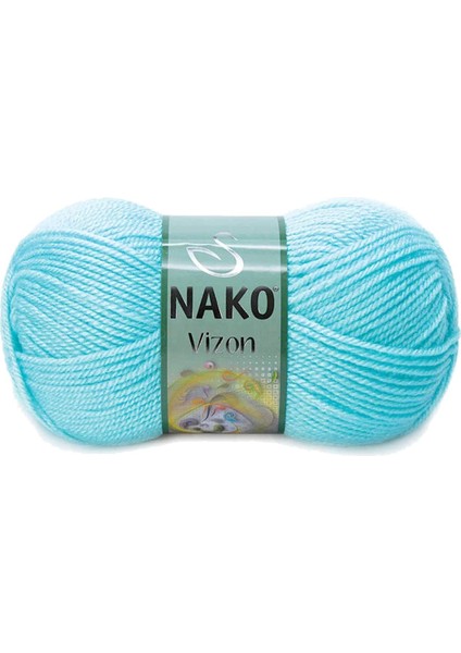 5 Adet Vizon Premium Akrilik El Örgü İpi Yünü Renk No : 10535 Açık Turkuaz fiyatları