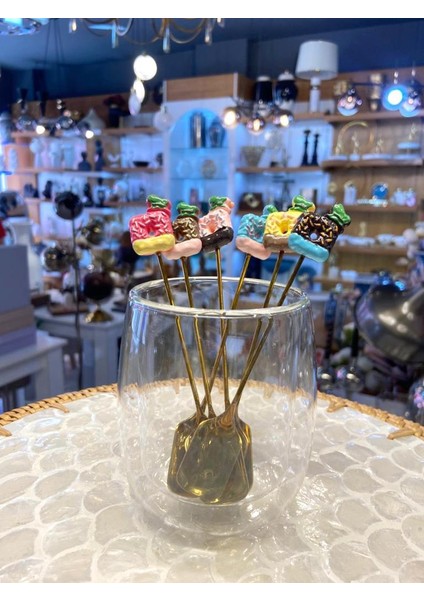 Altın Kek Desen2 6'lı Kahve/çay Kaşık