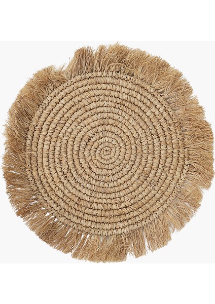 Hasır Püsküllü Yuvarlak Amerikan Servis