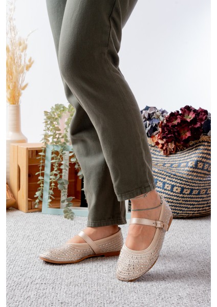 Kadın Baretli Taşlı Günlük Babet Ayakkabı fiyatları