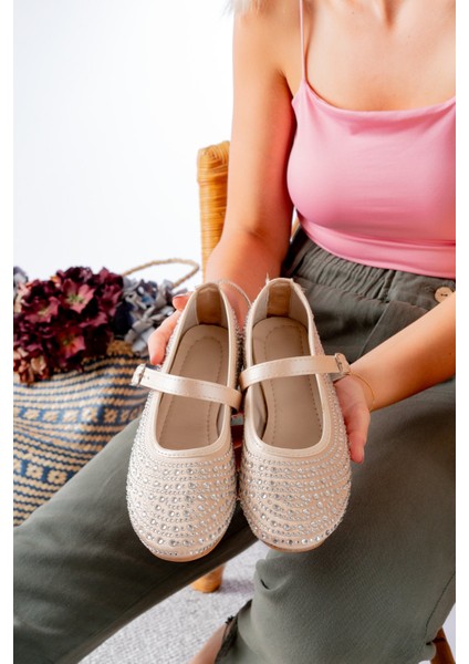 Kadın Baretli Taşlı Günlük Babet Ayakkabı modelleri