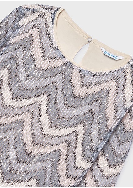 Gri Kız Çocuk Pullu Bluz 7031 modelleri