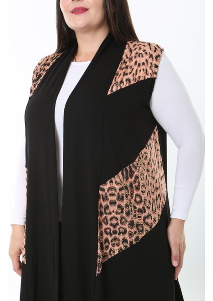 Kadın Likralı Desenli Büyük Beden Yelek indirimleri