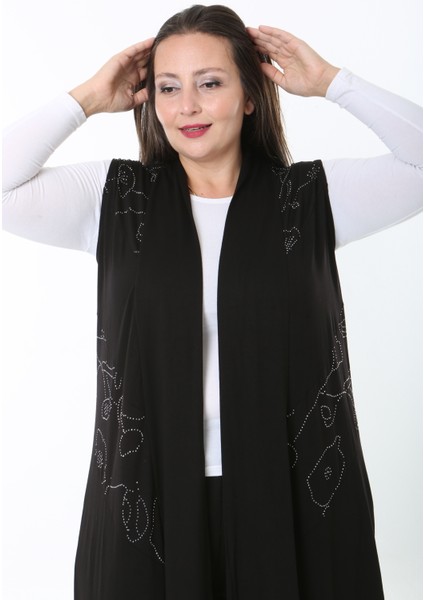 Kadın Likralı Taşlı Büyük Beden Yelek fiyatları