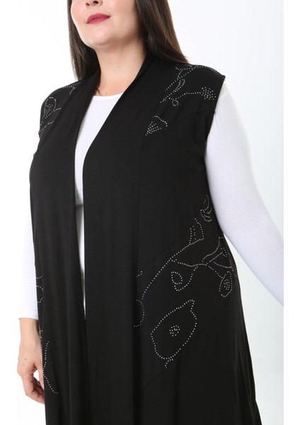 Kadın Likralı Taşlı Büyük Beden Yelek indirimleri