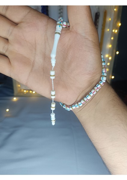 Firuze ve Mercan Işlemeli Mineli Deve Kemiği Tesbih fiyatları