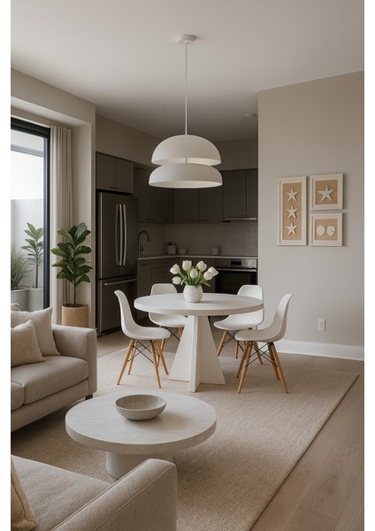 Yıldız Model 90 Çaplı 75 cm Yükseklikli (36 mm Kalın Kenarlı) (Sandalye Yok) Yuvarlak Yemek Masası fırsatları