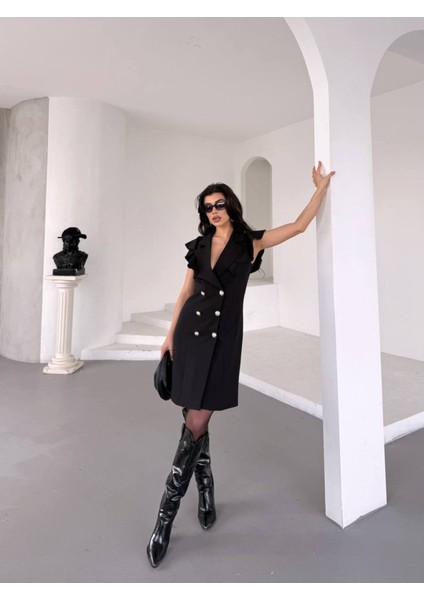 Fırfır Yaka Ceket Elbise fırsatları