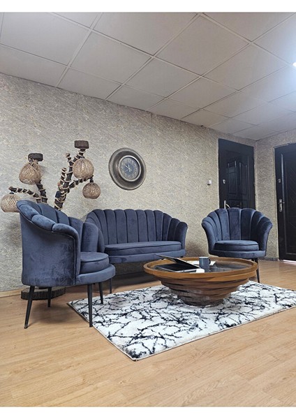 Istiridye Takım Siyah Boyalı Sivriltme Ayak Çay Seti Koltuk Takımı Füme Renk 110 x 48 Boyut/ebat modelleri