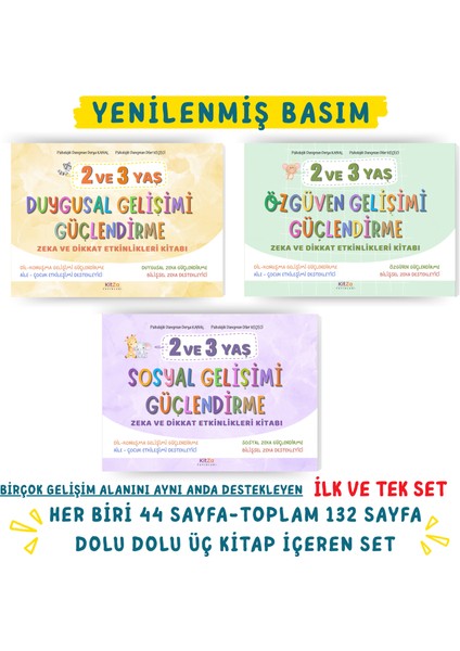 2 VE 3 YAŞ EĞİTİCİ ETKİNLİK SETİ (DUYGUSAL-SOSYAL-ÖZGÜVEN GELİŞİMİNİ DESTEKLER)