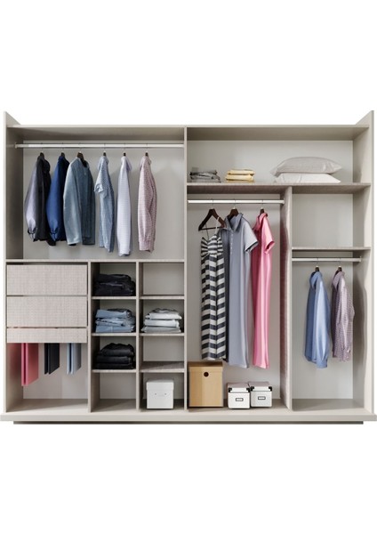 Cotta Grey Sürgülü Gardırop fırsatları