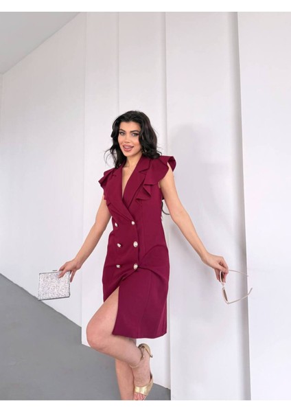 Fırfır Yaka Ceket Elbise fiyatları