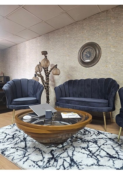 Istiridye Takım Gold Kaplama Sivriltme Ayak Çay Seti Koltuk Takımı Füme Renk 110 x 48 Boyut/ebat fırsatları