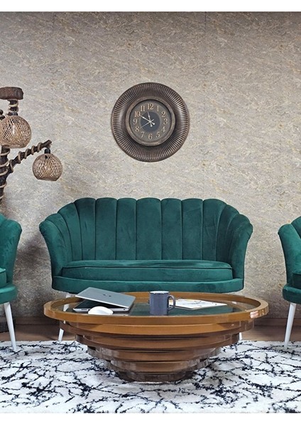 Istiridye Takım Beyaz Boyalı Sivriltme Ayak Çay Seti Koltuk Takımı Yeşil Renk 110 x 48 Boyut/ebat fiyatları