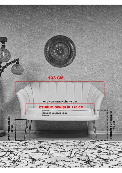 Istiridye Takım Beyaz Boyalı Sivriltme Ayak Çay Seti Koltuk Takımı Yeşil Renk 110 x 48 Boyut/ebat indirimleri