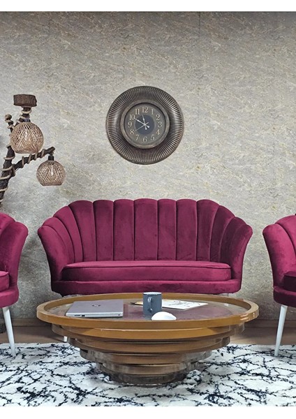 Istiridye Takım Beyaz Boyalı Sivriltme Ayak Çay Seti Koltuk Takımı Bordo Renk 110 x 48 Boyut/ebat fiyatları