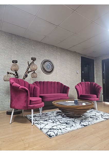 Istiridye Takım Beyaz Boyalı Sivriltme Ayak Çay Seti Koltuk Takımı Bordo Renk 110 x 48 Boyut/ebat modelleri