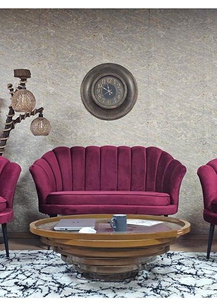 Istiridye Takım Siyah Boyalı Sivriltme Ayak Çay Seti Koltuk Takımı Bordo Renk 110 x 48 Boyut/ebat fiyatları