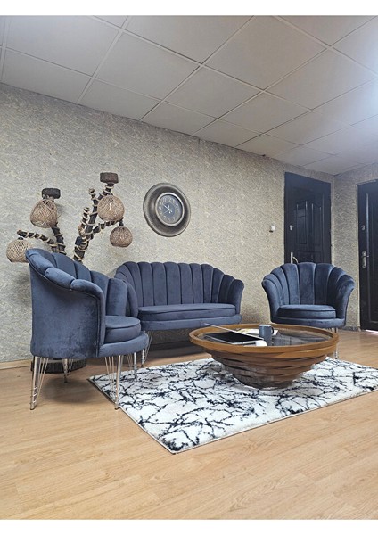 Istiridye Takım Krom Kaplama Telli Ayak Çay Seti Koltuk Takımı Füme Renk 110 x 48 Boyut/ebat modelleri