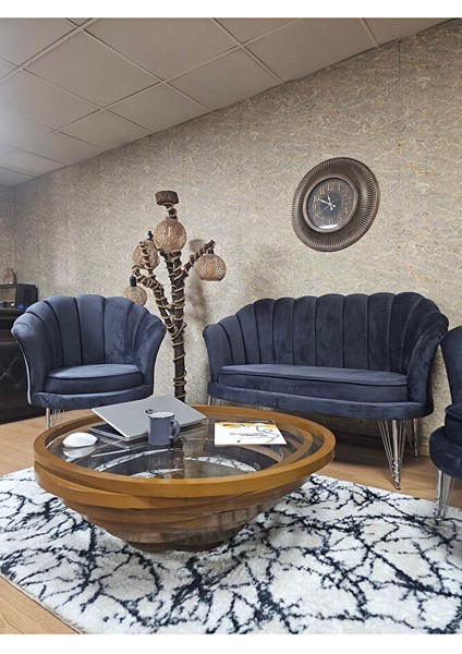 Istiridye Takım Krom Kaplama Telli Ayak Çay Seti Koltuk Takımı Füme Renk 110 x 48 Boyut/ebat fırsatları