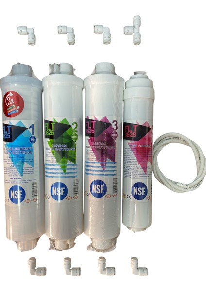 Su Arıtma Filtresi Kapalı Kasa Nsf Onaylı Premium 4 Aşamalı Filtre Seti modelleri