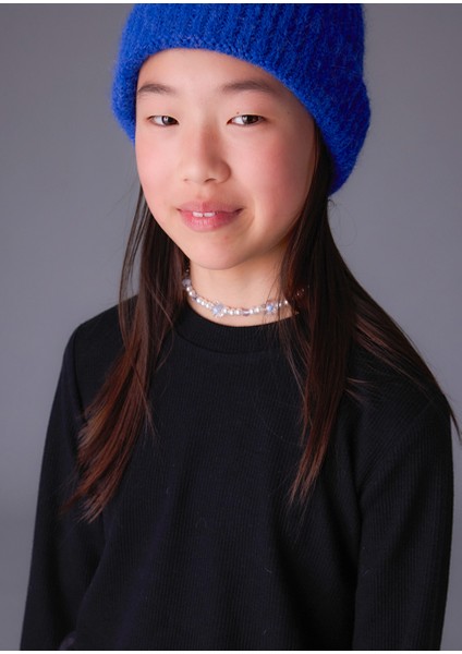 Siyah Kız Çocuk Yaprak Detaylı Bluz 7030 fiyatları