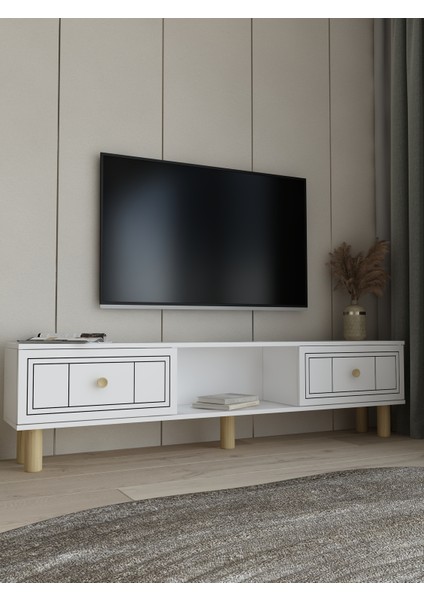 Dariodd Bohem Tv Sehpası Beyaz-Beyaz fiyatları
