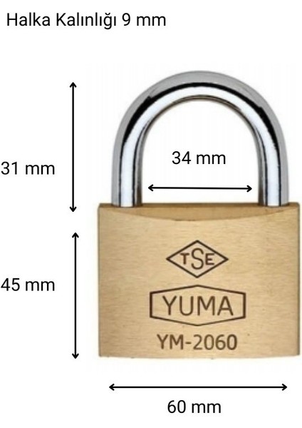 Pirinç Asma Kilit 60 Mm fiyatları
