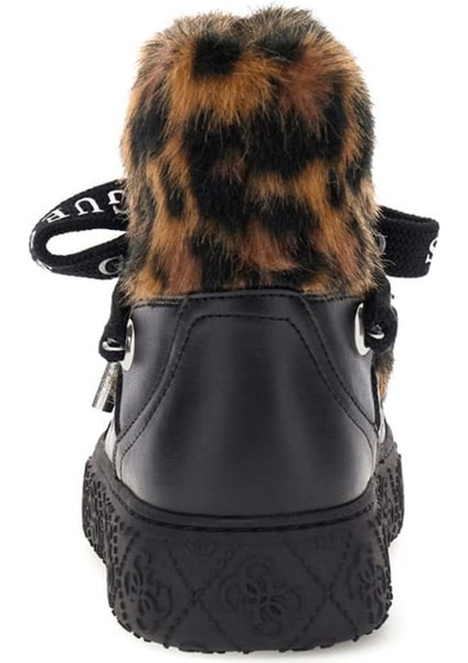 Kadın Unessa Leopar Desenli Kürk Detaylı Bot - Mix modelleri