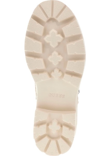 Kadın Yanzy2 Metal Aksesuarlı Kalın Tabanlı Bot - Krem indirimleri