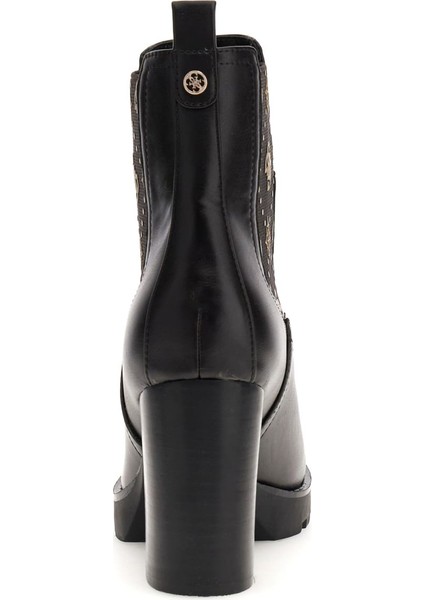 Kadın Nealle Monogram Desenli Kalın Topuklu Chelsea Bot - Kahverengi modelleri