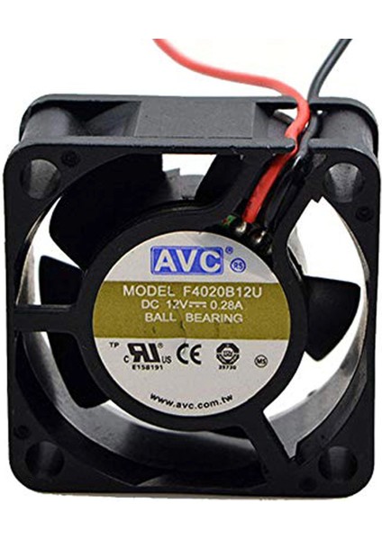 Avc 40X40X20MM 12V 0,28A 2 Kablo Fan F4020B12U