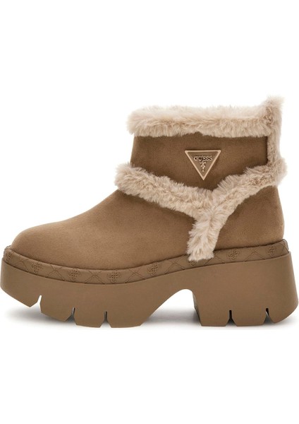 Kadın Bridgete Kürk Astarlı Platform Bot - Natural fiyatları