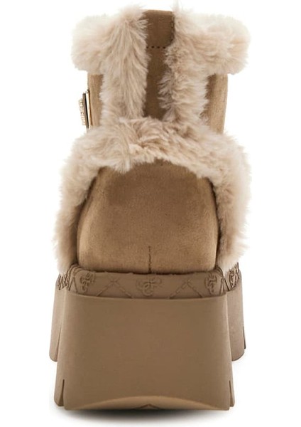 Kadın Bridgete Kürk Astarlı Platform Bot - Natural modelleri