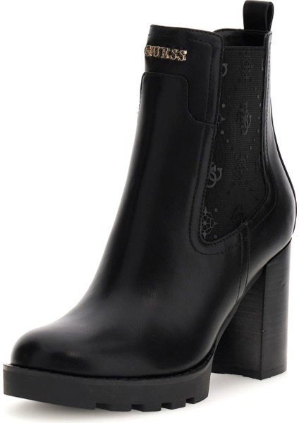 Kadın Nealle Kalın Topuklu Platform Chelsea Bot - Siyah